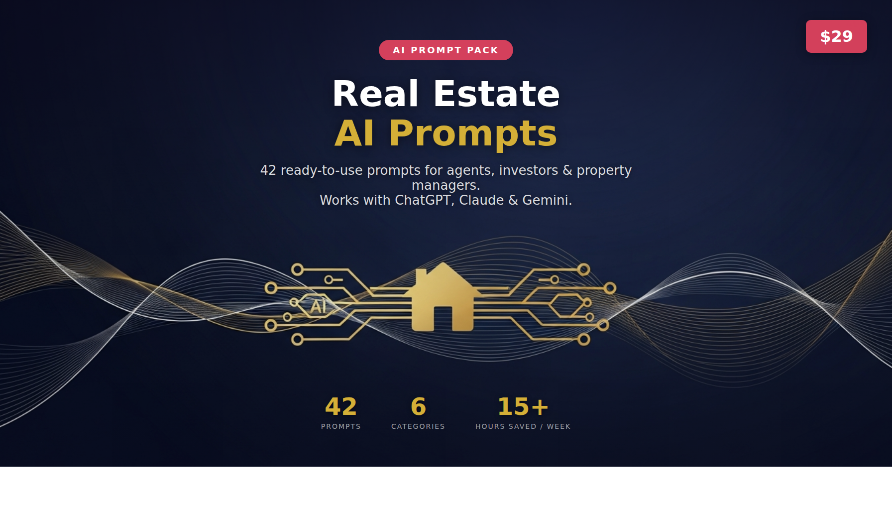 Real Estate AI Prompts Pack — 42 professional prompts